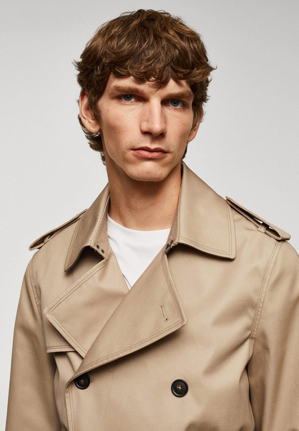 Плащ Mango Man бежевый, размер 50, фото 4