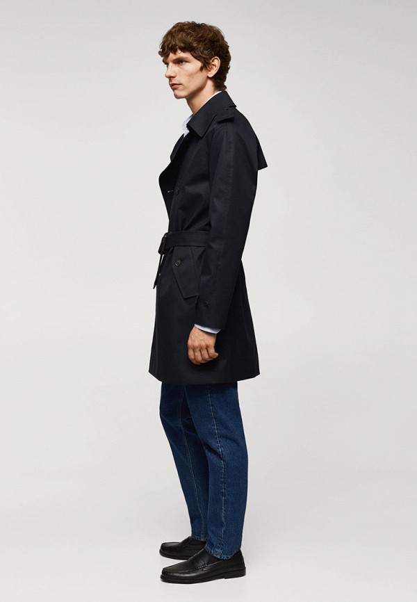 Плащ Mango Man черный, размер 48, фото 5