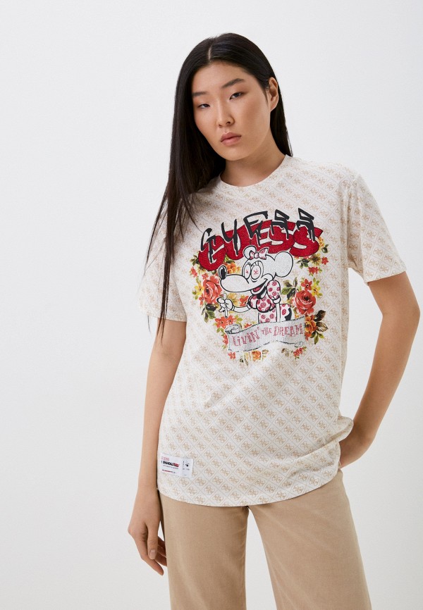 

Футболка Guess, Бежевый, BANKSY CAPSULE