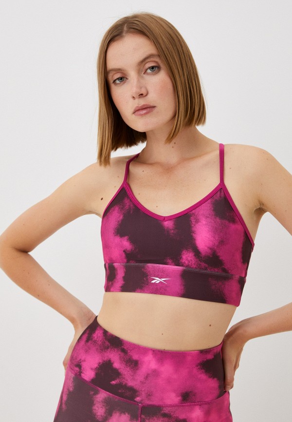 

Топ спортивный Reebok, Фуксия, ID TRAIN PRINTED SPORTS BRA