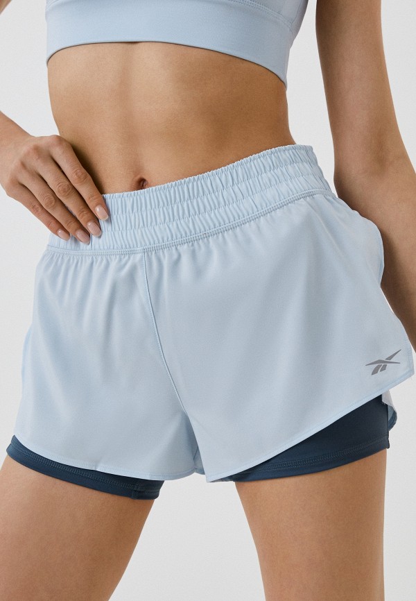 

Шорты спортивные Reebok, Голубой, RUNNING 2-IN-1 SHORT