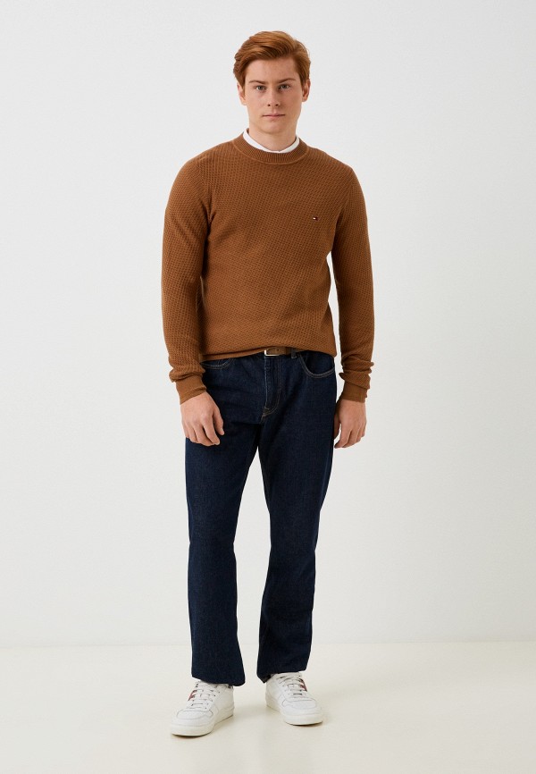 Джемпер Tommy Hilfiger коричневый, размер 46, фото 2