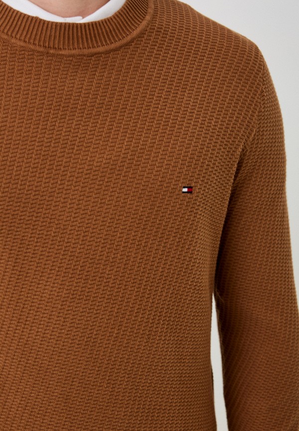 Джемпер Tommy Hilfiger коричневый, размер 46, фото 4