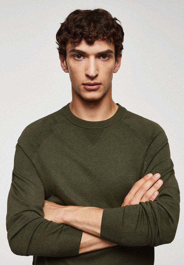 Джемпер Mango Man хаки, размер 58, фото 4