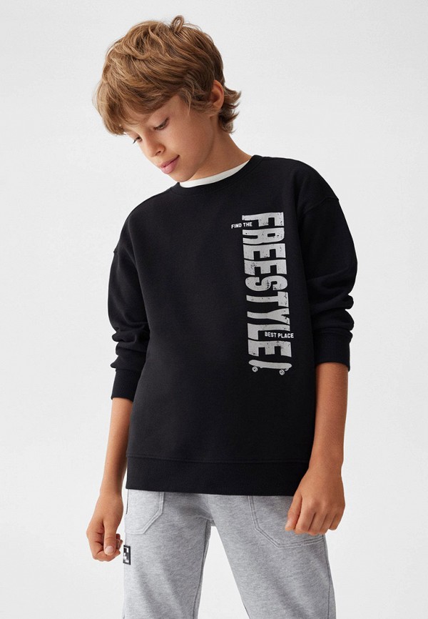 Свитшот Mango Kids черный, размер 164, фото 3