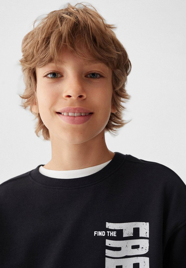 Свитшот Mango Kids черный, размер 164, фото 5