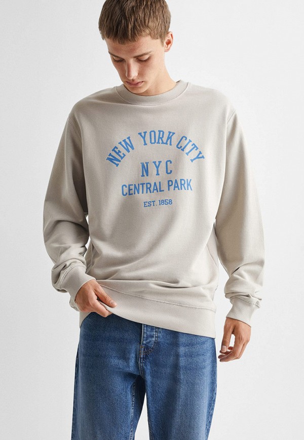 Свитшот Mango Kids бежевый, размер 152, фото 2