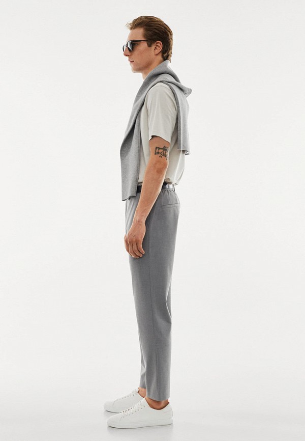 Брюки Mango Man серый, размер 52, фото 4