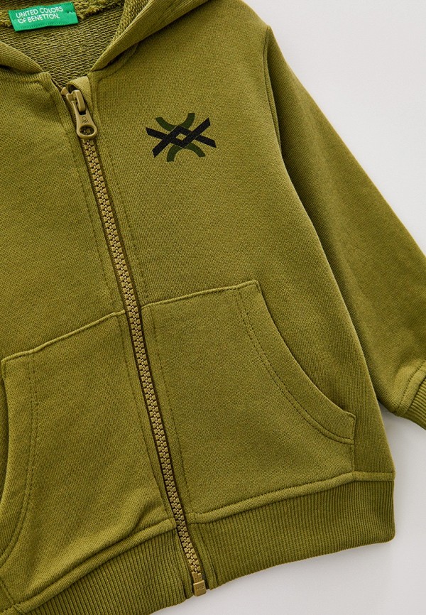 Толстовка United Colors of Benetton хаки, размер 90, фото 3