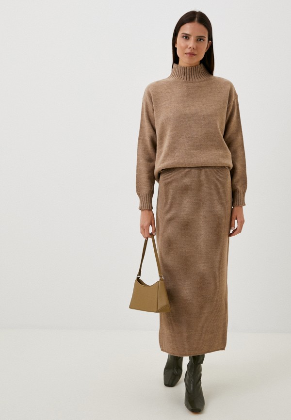 Свитер Moona Store коричневый, размер 42, фото 2