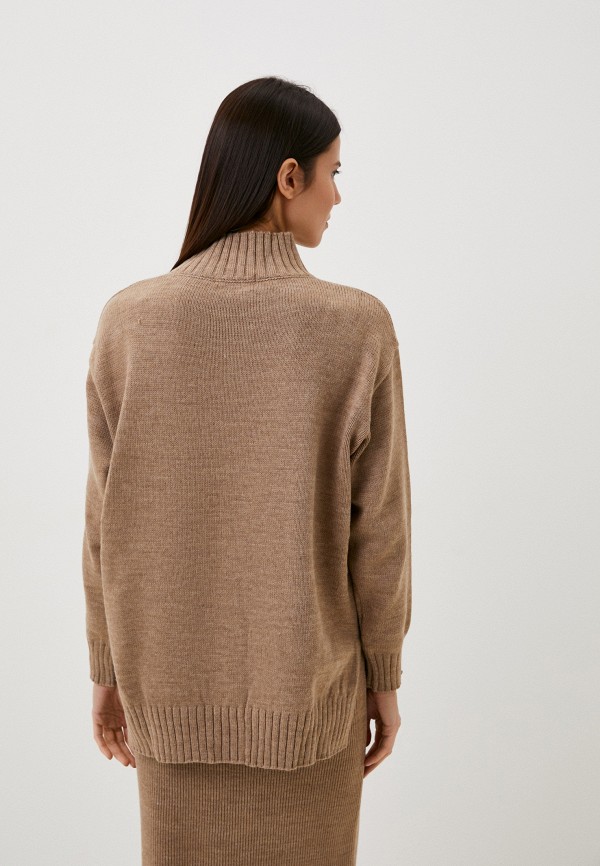 Свитер Moona Store коричневый, размер 42, фото 3