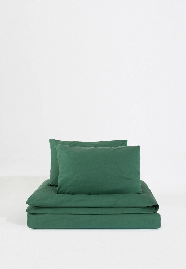 

Постельное белье 2-спальное Lamoda Home, Зеленый, 200х200см, 2*50х70 см.