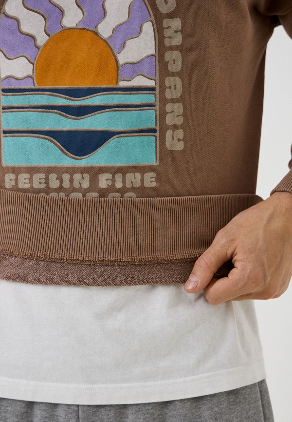 Свитшот Quiksilver коричневый, размер 48, фото 4