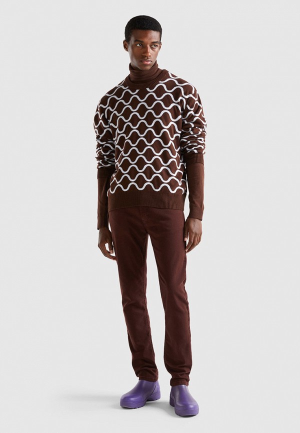 Джемпер United Colors of Benetton коричневый, размер 52, фото 2