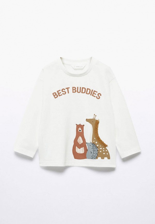 

Лонгслив Mango Kids, Белый, BUDDIES