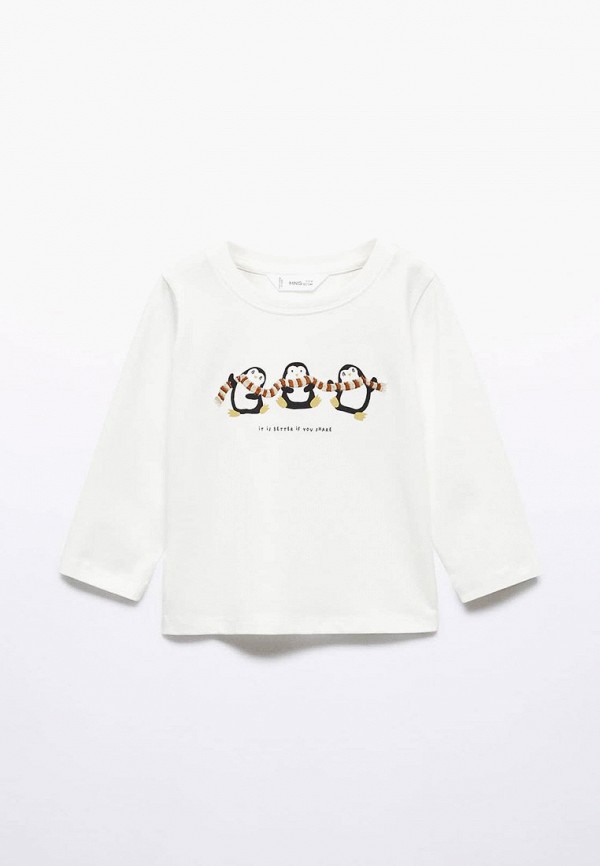 

Лонгслив Mango Kids, Белый, PINGUS