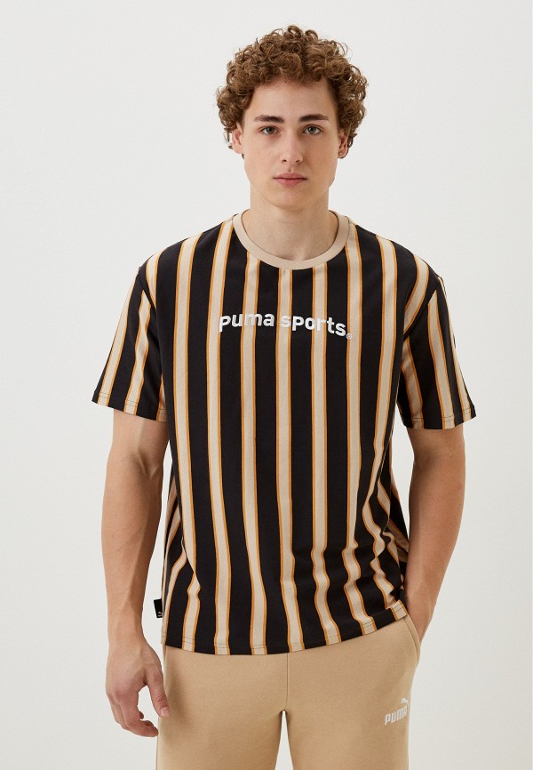 

Футболка PUMA, Бежевый, PUMA TEAM Striped Tee