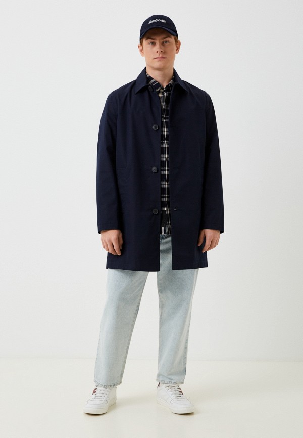 Плащ United Colors of Benetton синий, размер 48, фото 2