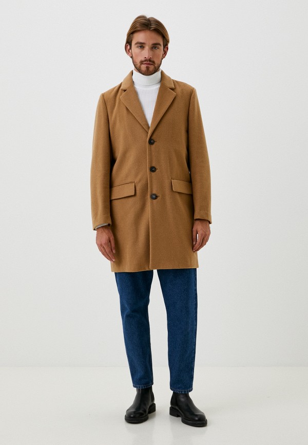 Пальто United Colors of Benetton коричневый, размер 52, фото 2