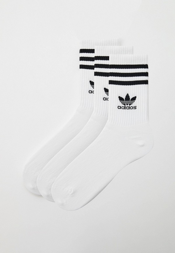 

Носки 3 пары adidas Originals, Белый, MID CUT CRW SCK