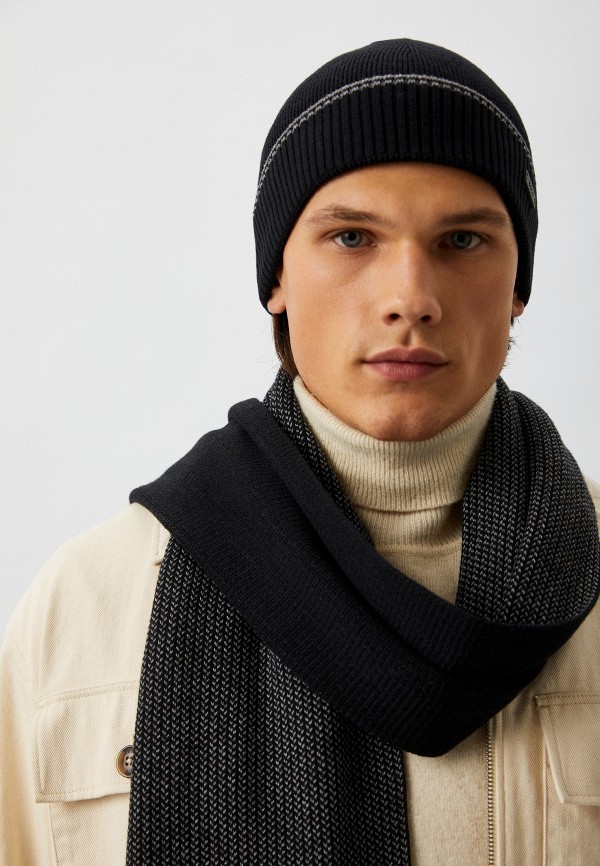 Шапка и шарф Boss черный, размер 00, фото 8