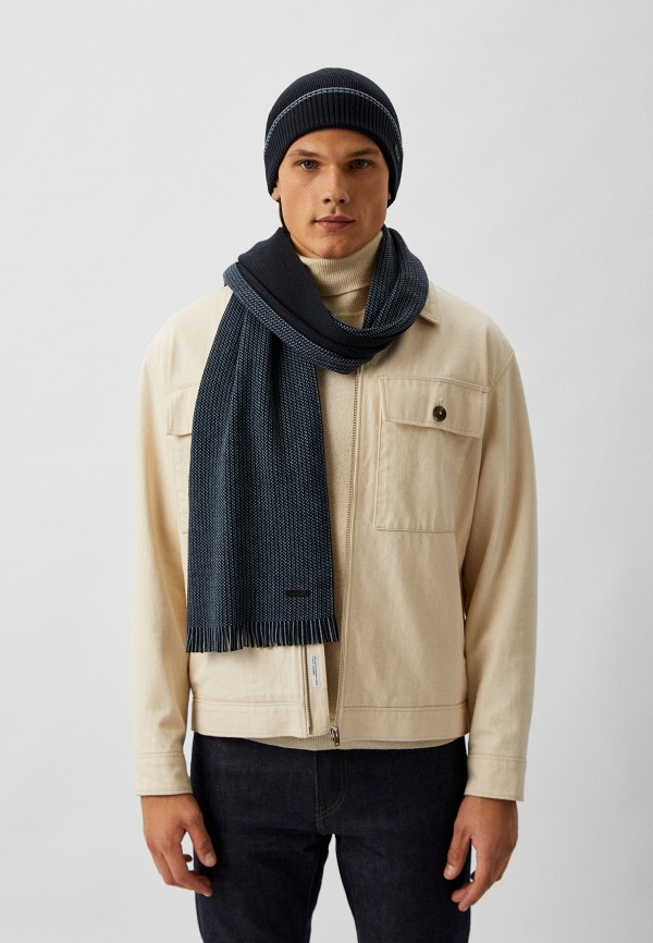 Шапка и шарф Boss синий, размер 00, фото 8