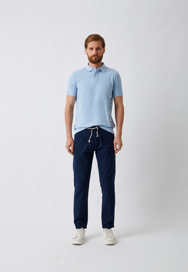 Поло Baldinini Trend голубой, размер 54, фото 2