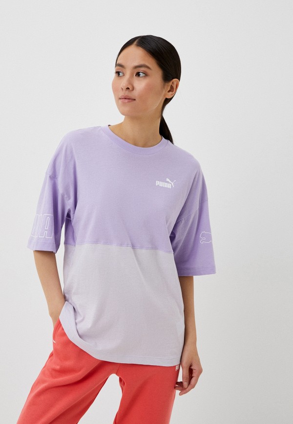 

Футболка PUMA, Фиолетовый, PUMA POWER Colorblock Tee