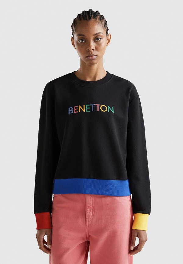 Свитшот United Colors of Benetton черного цвета
