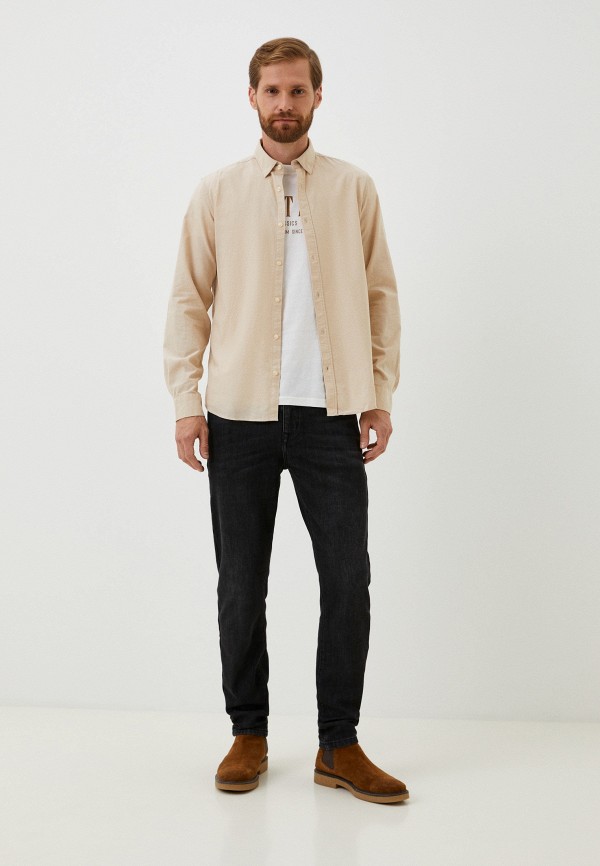 Рубашка Springfield бежевый, размер 54, фото 2