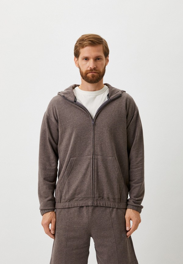 

Толстовка Calvin Klein Performance, Коричневый, ESSENTIALS PW - FULL ZIP HOODIE