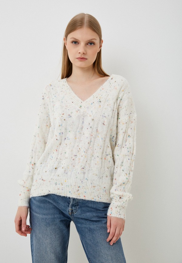 Пуловер Desigual белого цвета