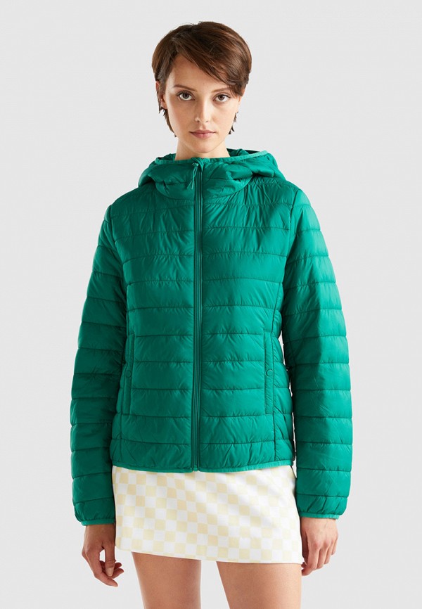 Куртка утепленная United Colors of Benetton зеленого цвета