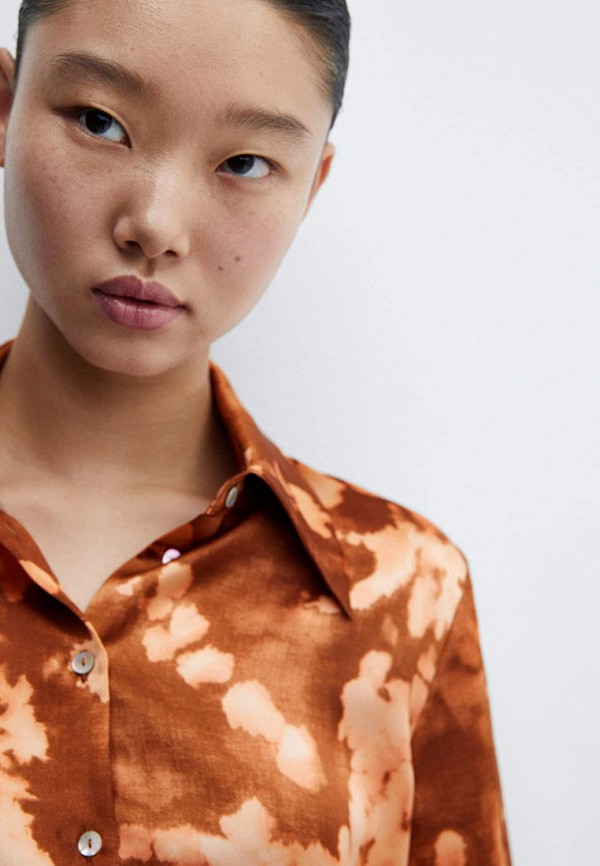 Блуза Mango коричневый, размер 48, фото 4