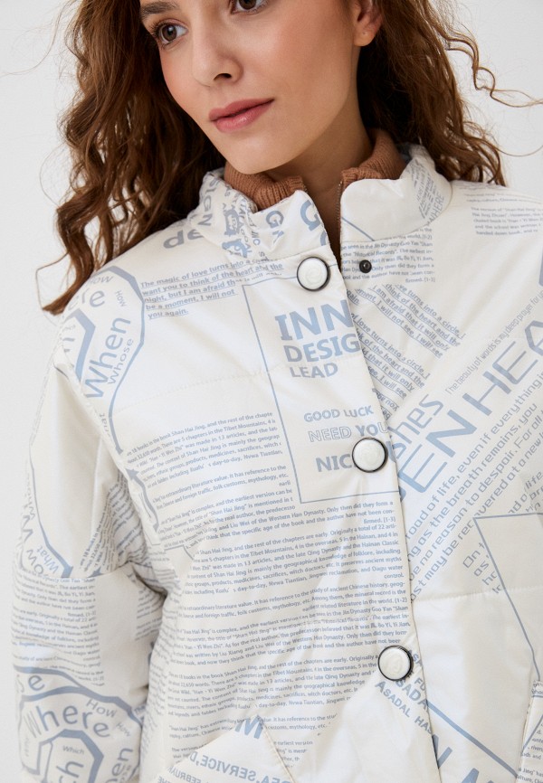 Куртка утепленная Nataliy Beate бежевый, размер 46, фото 4