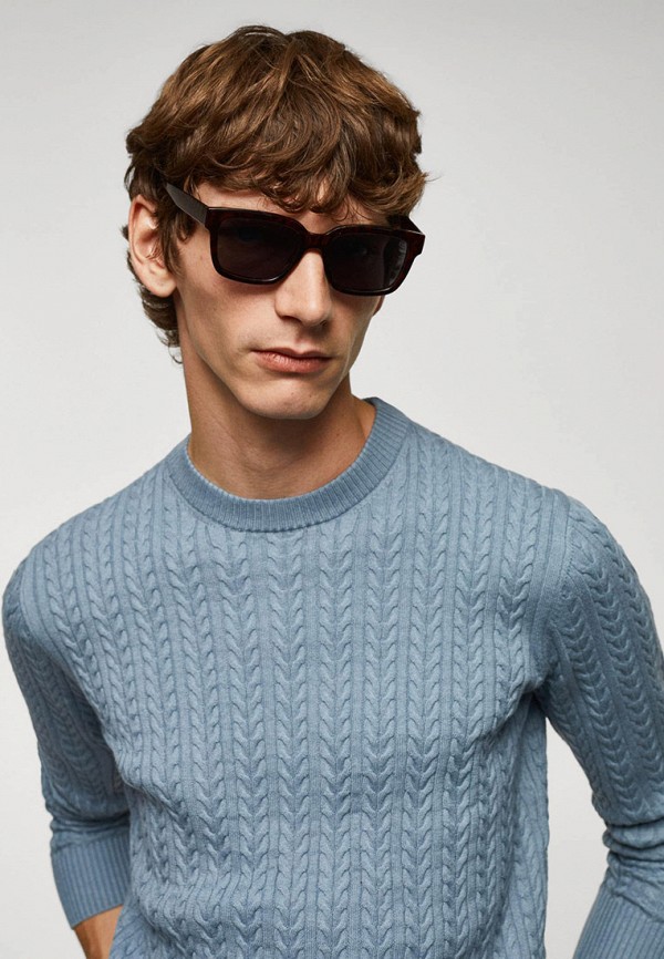 Джемпер Mango Man голубой, размер 58, фото 4