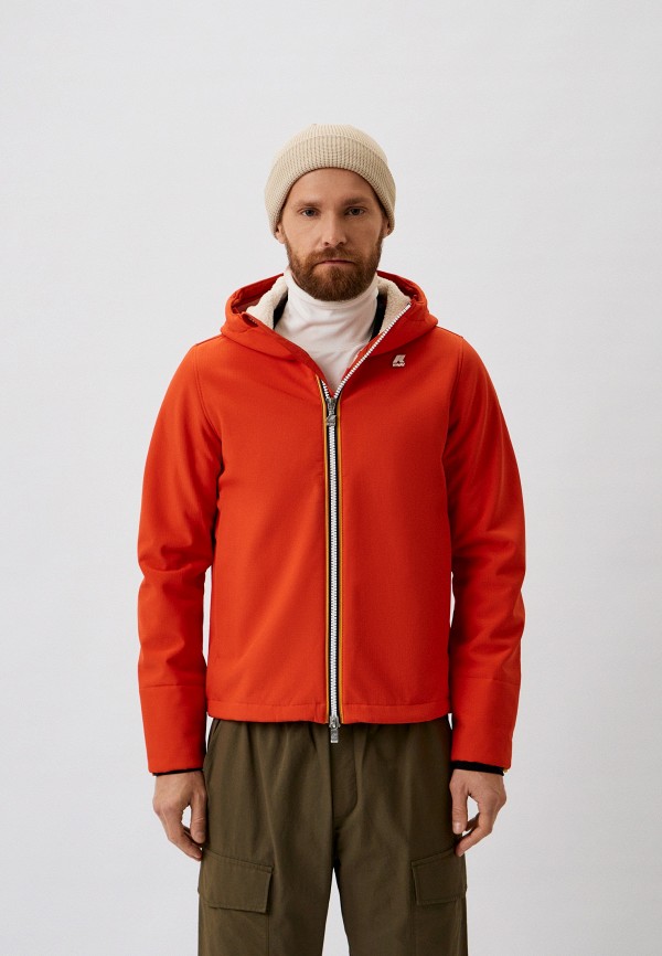 Куртка утепленная K-Way оранжевого цвета