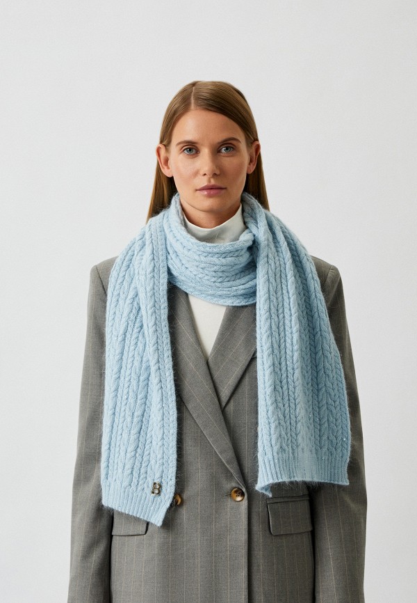 Шарф Pollini голубой, размер 00, фото 4