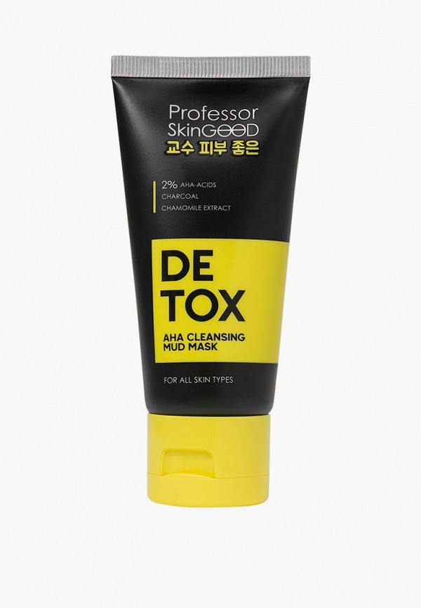 

Маска для лица Professor SkinGood, Прозрачный, Глиняная PORE DETOX AHA CLEANSING MUD MASK с фруктовыми кислотами, сужение пор, осветление черных точек, сокращение высыпаний, увлажнение, уход за лицом, 50 мл