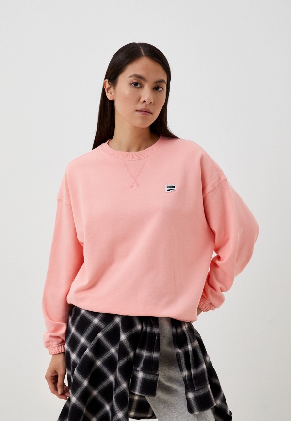 

Свитшот PUMA, Розовый, DOWNTOWN Oversized Crew Peach Smoothie