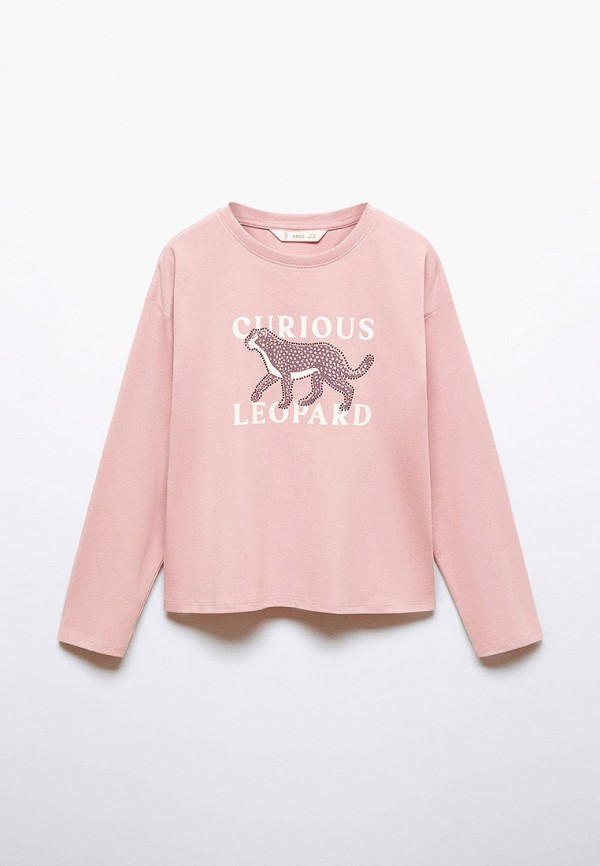 

Лонгслив Mango Kids, Розовый, CURIOUS