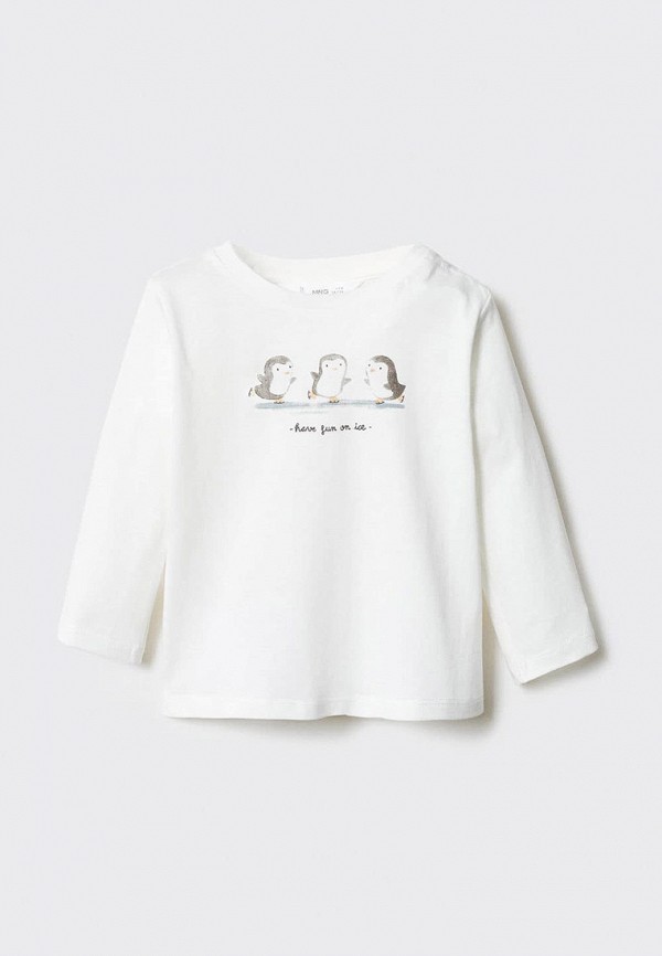 

Лонгслив Mango Kids, Белый, PENGUIN
