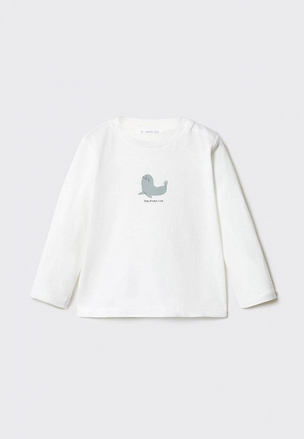 

Лонгслив Mango Kids, Белый, CUTE