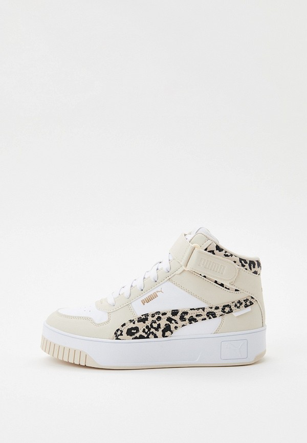 

Кеды PUMA, Бежевый, Carina Street Mid Animal PUMA White-Alpi