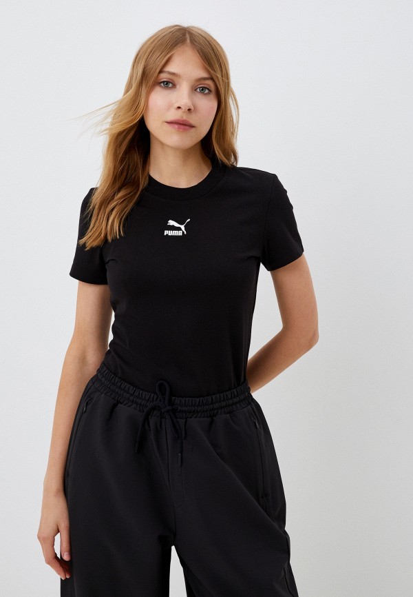 Футболка PUMA Classics Slim Tee Puma Black футболка puma размер 54 черный