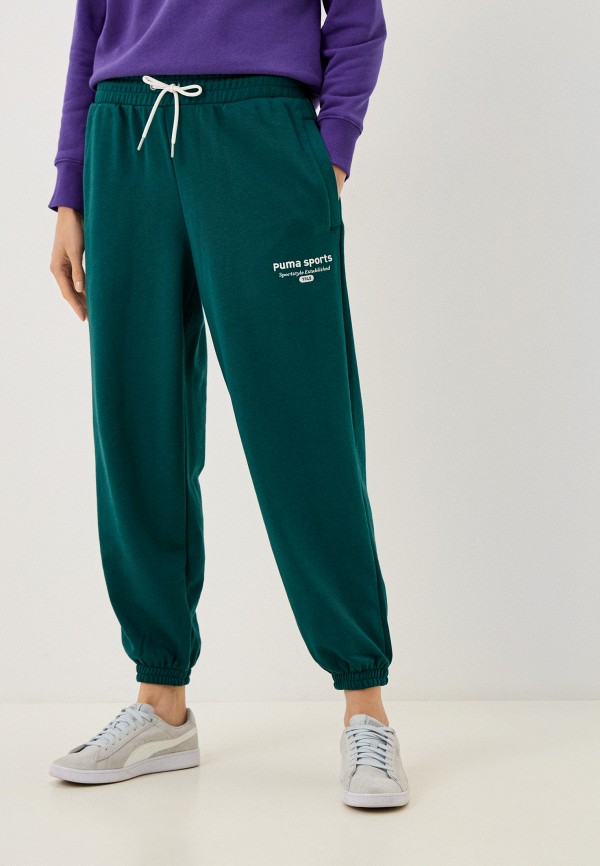 

Брюки спортивные PUMA, Зеленый, PUMA TEAM Sweatpants TR Malachite