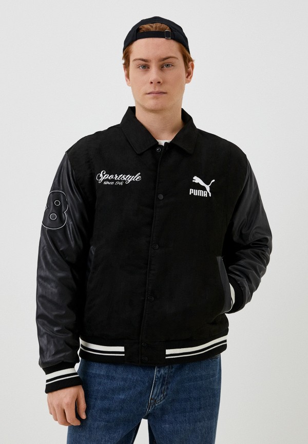 

Куртка утепленная PUMA, Черный, PUMA TEAM Varsity Jacket PUMA Black