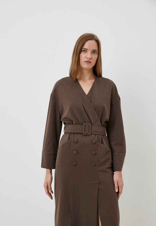 Платье Dansanti коричневый, размер 48, фото 2