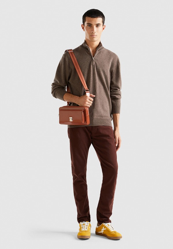 Джемпер United Colors of Benetton коричневый, размер 44, фото 2