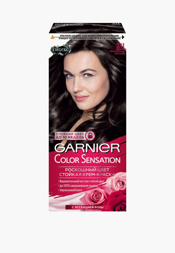 

Краска для волос Garnier, Черный, стойкая, с эссенцией розы